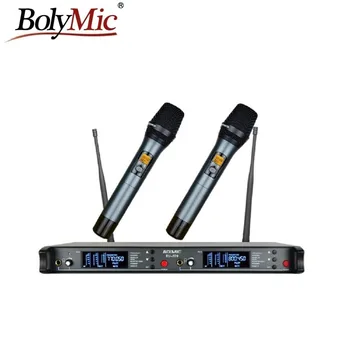 

Bolymic Professional Dual channels wireless microphone UHF Wireless karaoke microphone