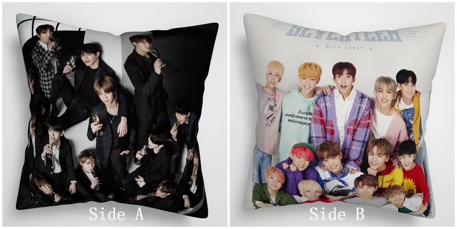 

Kpop Seventeen Two Side 40*40cm Pillowcase Hugging Pillow Cushion Case Cover Shell Home/bed/sofa/car Decore Cosplay Gift Fjm1094