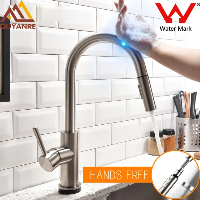 Cheap Quyanre Lead-free Stainless Steel Pull Out Sensor Kitchen Faucet Sensitive Touch Control Faucet Mixer Touch Sensor Kitchen Tap Cheap Quyanre Lead-free Stainless Steel Pull Out Sensor Kitchen Faucet Sensitive Touch Control Faucet Mixer Touch Sensor Kitchen Tap