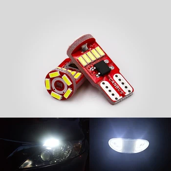 

2 PCS 194 LED T10 W5W Bulb Car Clearance Lamp Parking Lights Door Trunk Dome Light 12V White 4014 15 SMD Auto Canbus LED Bulbs