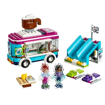 

Bela 10729 Friends Snow Resort Hot Chocolate Van Winter Outfits Building Block education toy for kids gifts Compatible With Toys