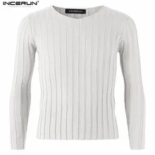 Осень, мужской свитер, вязаный, v-образный вырез, приталенный, длинный рукав, Повседневные свитера, модные, однотонные, теплые пуловеры, мужские топы, плюс размер 3XL