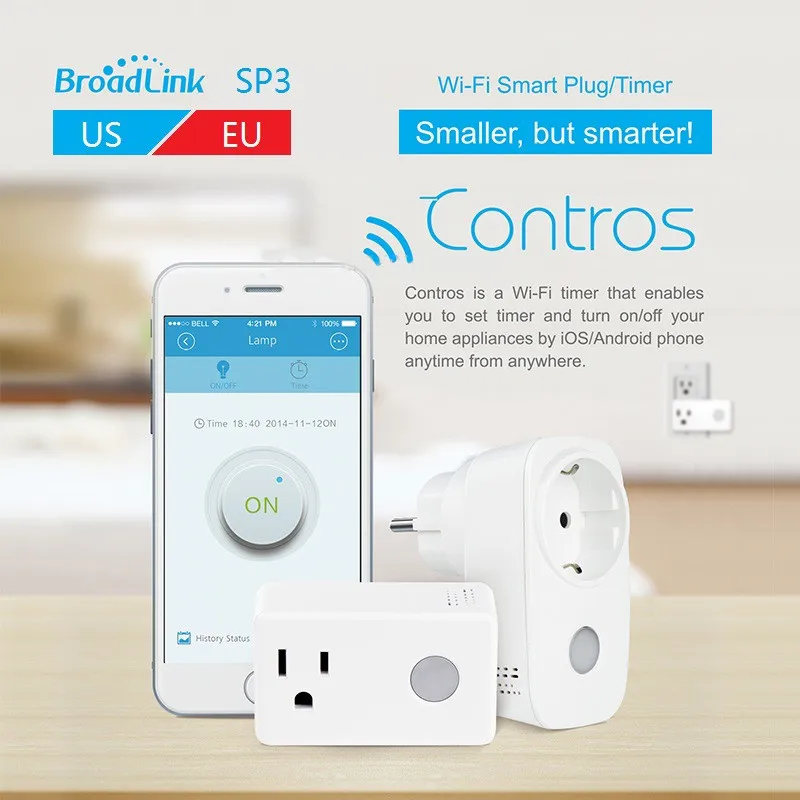 

Broadlink SP3 EU US Socket Smart Remote Timer With Energy Monitor WIFI Smart Power Socket Switch Night Light Compatible Alexa