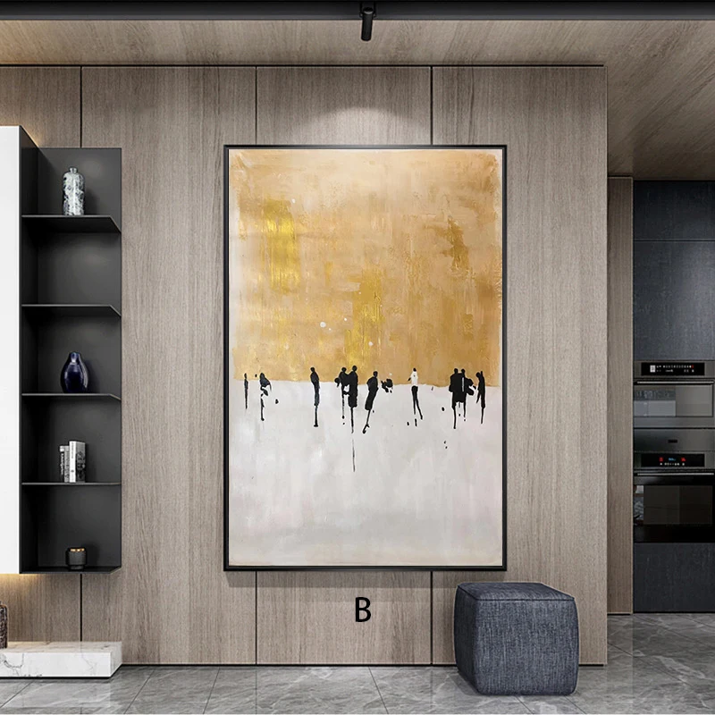 Настенные художественные настенные картины для гостиной, Золотая Художественная Картина на холсте, квадратная Цветная декоративная картина для дома, абстрактная акриловая текстура