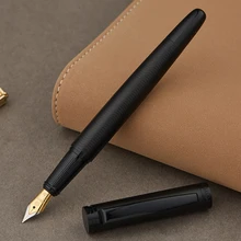 HERO 737 Black Metal Fountain Pen King Kong Iridium Fine Nib 0.5mm Fashion Writing Ink Pen Gift Box Optional for Office Business nice silver clip black yellow green fine nib fountain pen retro business gift office writing ink pens with an original gift box