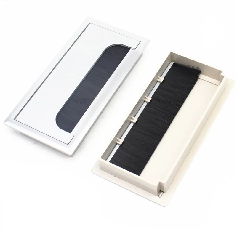 

2pcs/Pack 16x8cm Plastic Table Desk Rectangle Cable Grommet Wire Hole Cover
