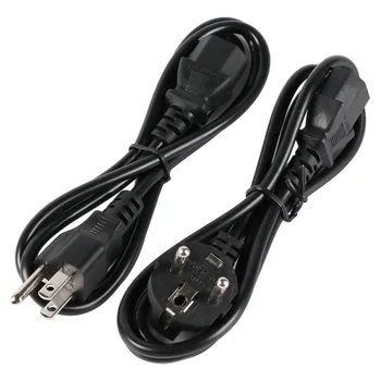

3 Prong US and EU Plug AC Power Cord Cable for Laptop PC Adapter Supply Power Cords New Arrival