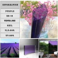 HOHOFILM 50 см* 200 см фиолетовая оконная пленка декоративная для дома и офиса стеклянная наклейка Солнечная Тонировочная оконная пленка 20 ''x 78,74''