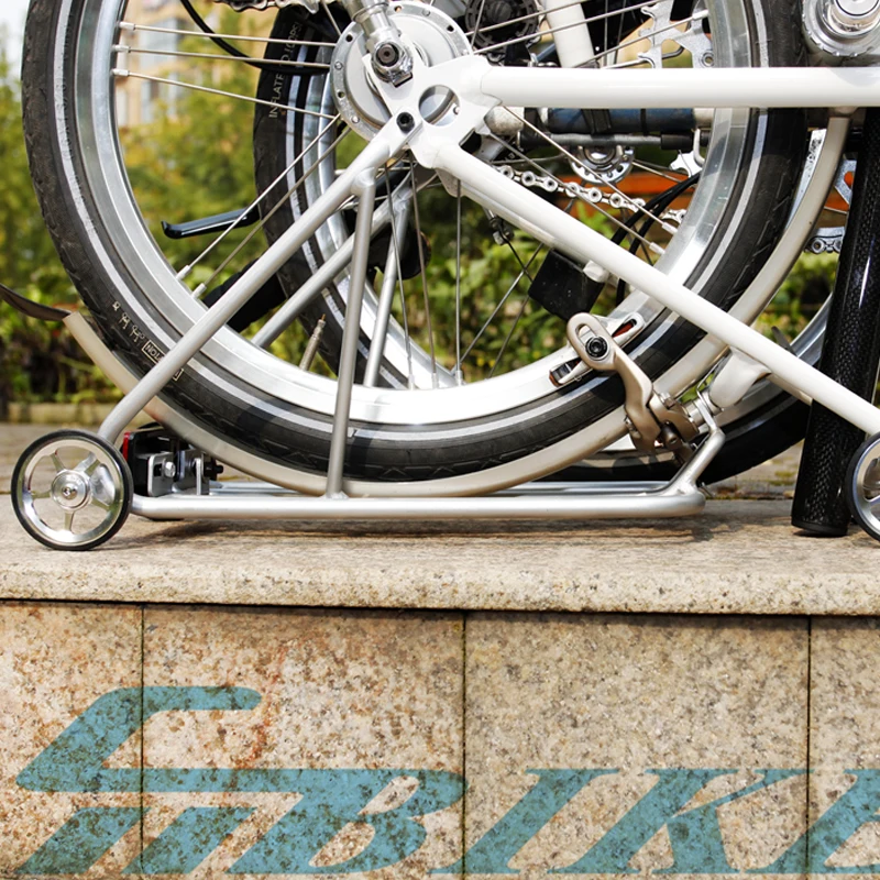 Стандартный Грузовой стеллаж TWTOPSE для складного велосипеда Brompton, алюминиевая легкая стойка с колесом, мини стойка для велосипедных аксессуаров 300 г