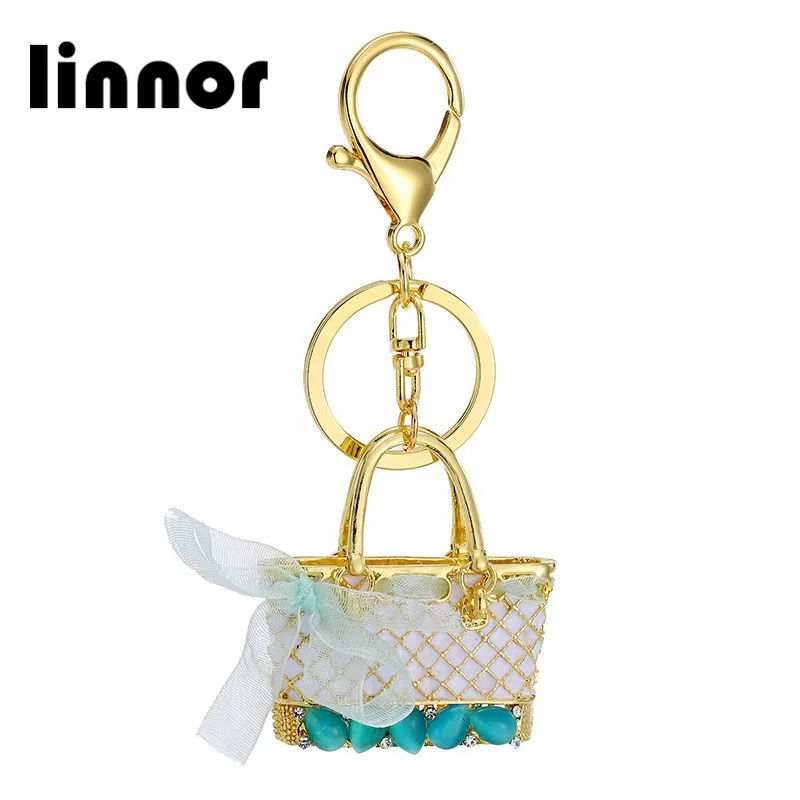 Buy Linnor Cute Girl Bag Flower Keychain Crystal