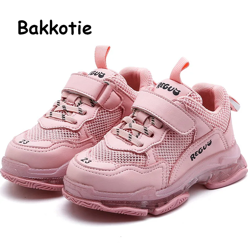 Bakkotie/2019 г. Осенняя детская спортивная обувь Модный светодиодный бренд для