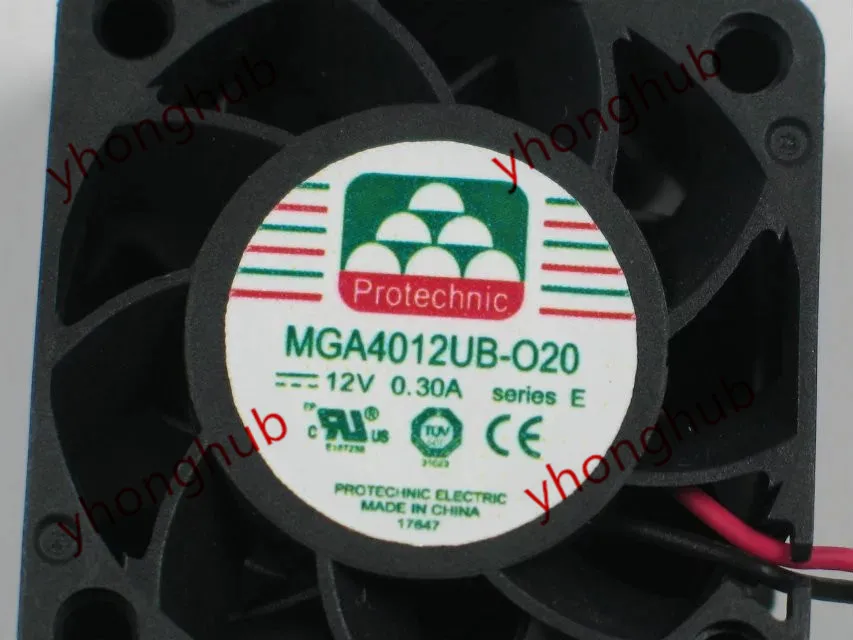 Protechnic MGA4012UB O20 DC 12V 0.30A 40x40x20 мм Сервер вентилятор охлаждения|square fan|server fan40x40x20mm fan |