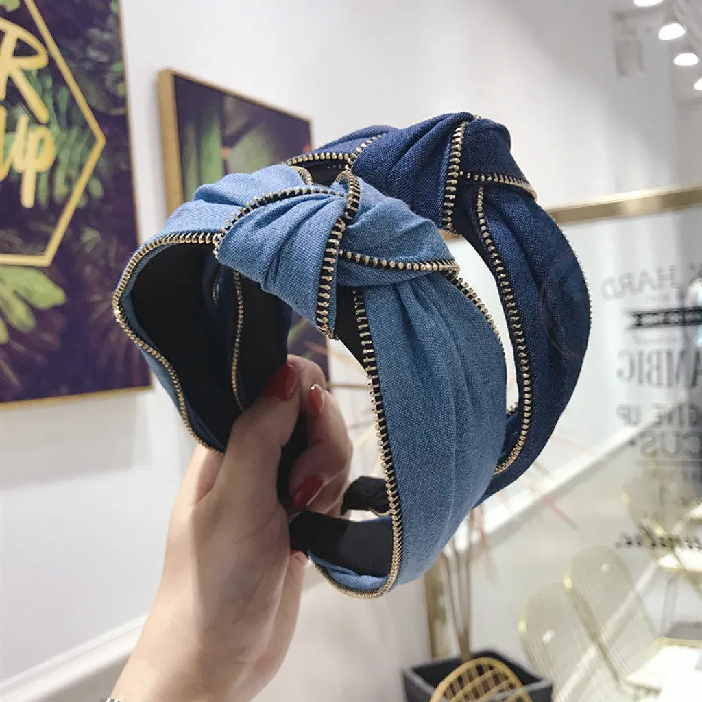 

Women's Crystal Headband Fabric Hairband Head Wrap Hair Band Accessories