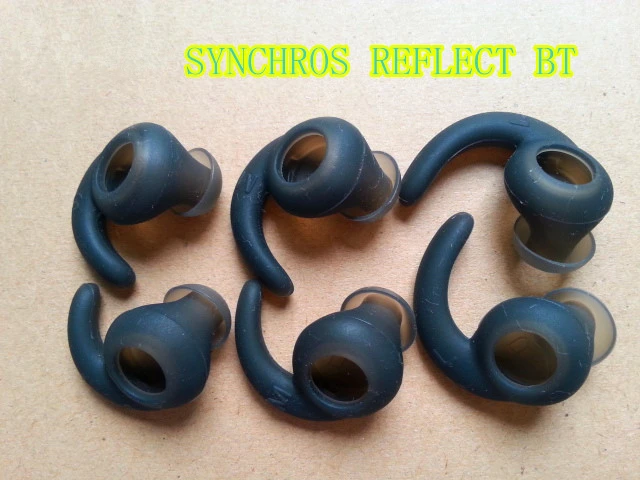 

1set(6pcs) replacement silicone ear tips buds earbuds eartips For Synchros Reflect BT headset sport headphone earphone