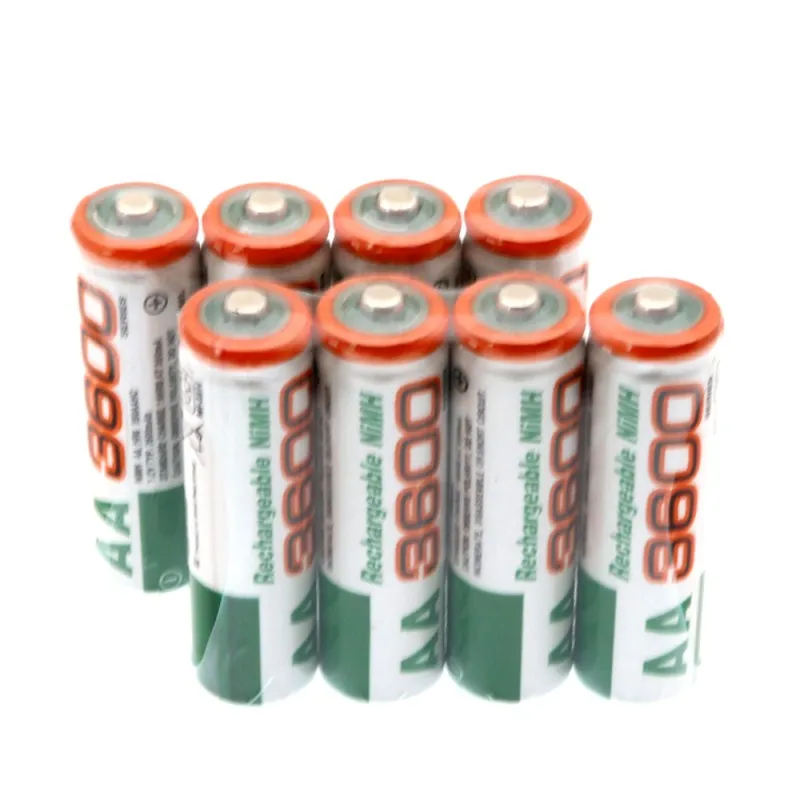 8PCS Новинка 4.8.12.16.20 шт AA Аккумуляторная батарея 1,2 V AA3600mAh Ni-MH предварительно Заряженная аккумуляторная батарея 2A батарея для камеры - Цвет: 8PCS
