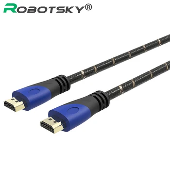 

High Quality Nylon Braid HDMI Cable 0.5M 1M 1.5M 1.8M 3M HDMI Cord for PS4 Xbox Projector HD LCD Apple TV PC Laptop Computer