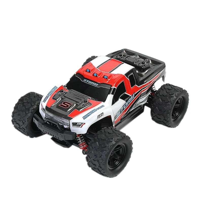 HS 18301 1/18 2,4G 4WD высокая скорость большая нога RC гоночный автомобиль внедорожник игрушки - Color: Red