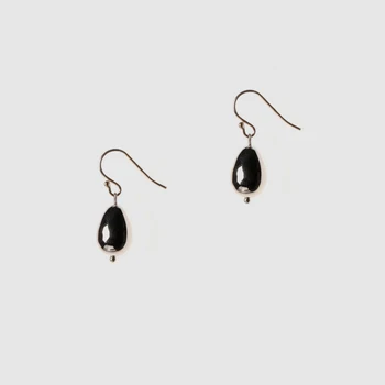 

Amorita boutique silver925 mirror surface beans Earrings