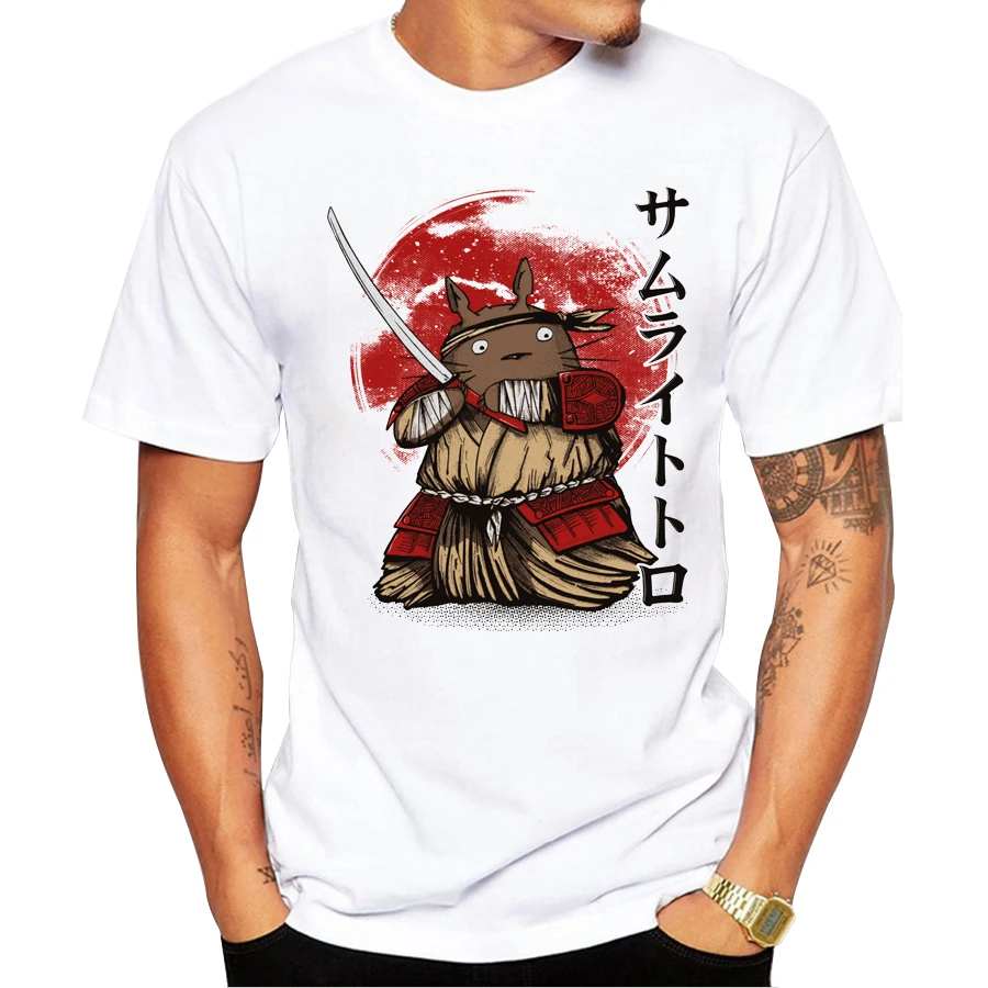 2018-Summer-Men-Totoro-Samurai-T-Shirts-Newest-Fashion-Funny-Design-T ...