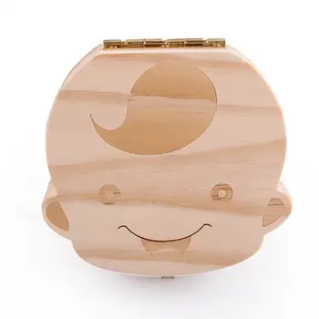 

Wood Baby Girl Boy Tooth Organizer Save Milk Teeth Storage Collecting Kids Teeth Gift Umbilical Cord Lanugo Creative