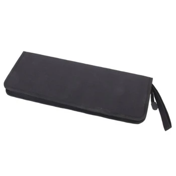 

5 PCS of foldable Oxford cloth zipper Artist brush Bag Case Holder - Black