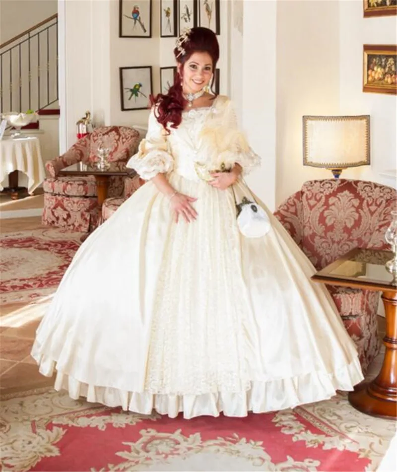 Quinceanera dress Vestido 15 anos Champagne Ball Gown Lace Scoop Half Sleeve Gardlilac Halloween