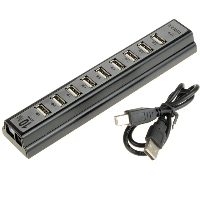 Modest Personal Computer USB HUB 10 Ports 2.0 Computer Peripherals USB Hubs Portable USB Splitter For Nootbook Laptops F0889 Modest Personal Computer USB HUB 10 Ports 2.0 Computer Peripherals USB Hubs Portable USB Splitter For Nootbook Laptops F0889