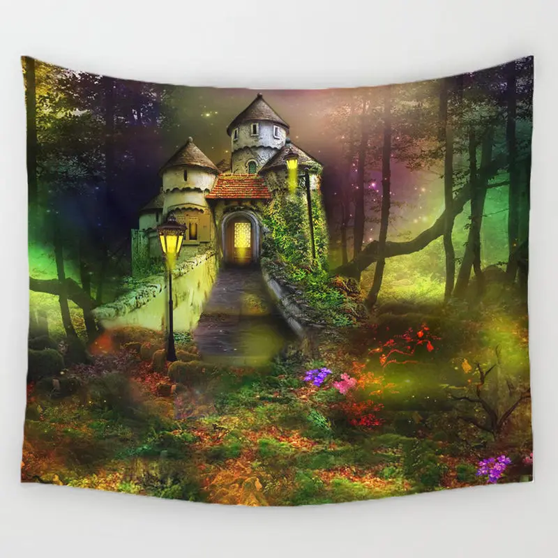 Fairy Forest Tapestry Bohemian Wall Hanging Tapestry Forest Starry Night Tapestry for Home Wall Decorations Tapestries