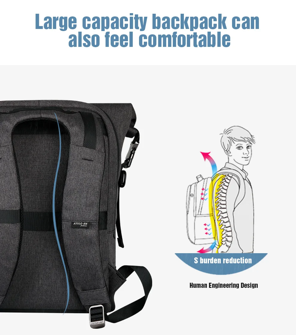 Рюкзак для путешествий Aiti Theft, мужские дорожные сумки, рюкзак для ноутбука 15,6, мужской водонепроницаемый USB винтажный рюкзак для ноутбука, школьные сумки для подростков мальчиков