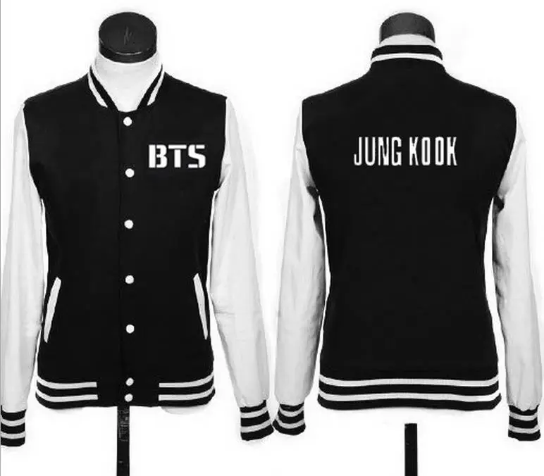 Image Bts kpop Bangtan children hooded dress uniform fleece jacket k pop youth club Bulletproof long sleeve sweatshirt sport jacket