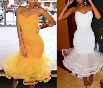 

Strapless Bandage Dress Celebrity Night CLub Bodycon Memaid Fashion Bodycon Evening Party Dresses Sexy Summer Dress