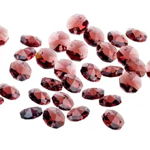 200 шт./лот K9 с украшением в виде кристаллов 2 Удерживайте восьмиугольная бусина кристаллы части для люстры гирлянда свадебное украшение для дома