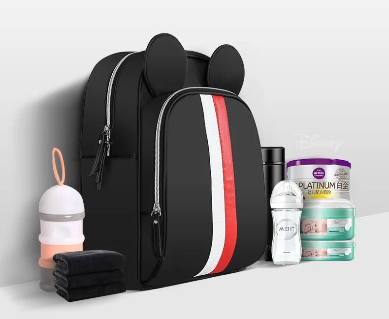 Disney Мама сумка USB бутылка грелку сумка для мамы и малыша большой ёмкость Мода Multi средства ухода за кожей для будущих мам рюкзак для