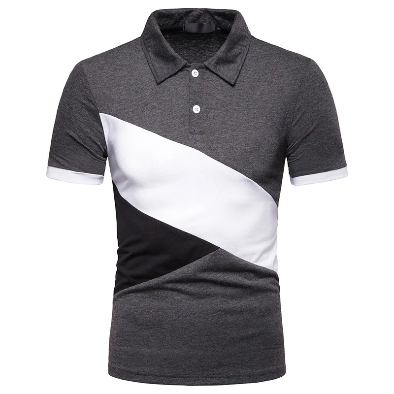 Мужские поло рубашка мужская Новая Летняя мода Лоскутные Топы И Футболки Уличная поло Para Hombre с коротким рукавом рубашки мужские