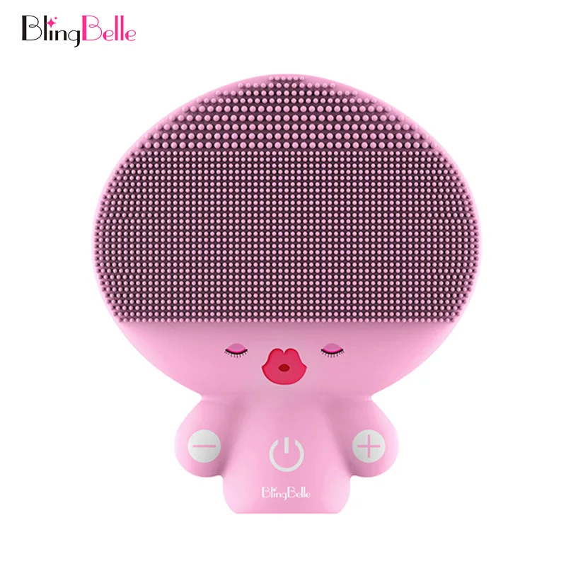 BlingBelle Мягкая силиконовая Очищающая щетка для лица мытья высокочастотного Usb