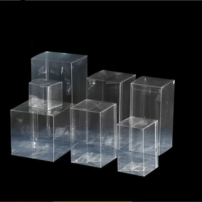 

4x7x14/9x9x4/9x9x14/7x7x14cm Small Wedding Favor PVC Box Plastic PVC Box for Jewelry/Cosmetic Package Transparent PVC Box