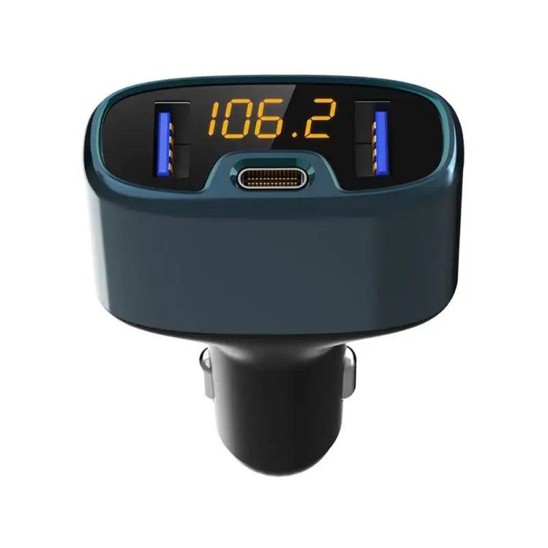 Fm-передатчик Aux модулятор Bluetooth Handsfree автомобильный комплект автомобильный аудио mp3-плеер с быстрой зарядкой двойной USB Автомобильное зарядное устройство