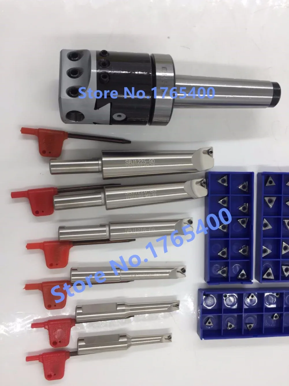New MT3 M12 & F1 18 75mm boring head and shank 18mm 6pcs boring bar and
