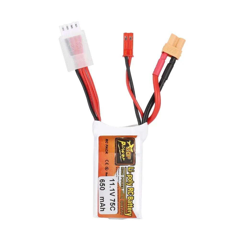 

ZOP Power 7.4V/11.1V/14.8V 650mAh 75C 3/4S 1P Lipo Battery JST XT30 Plug Rechargeable for RC Drone Helicopter Car Boat Model