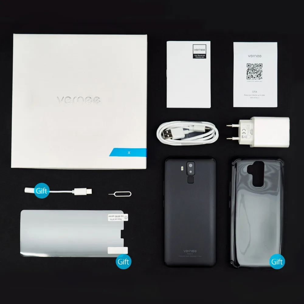 Vernee X 6.0 Inch 18:9 FHD Full Screen Smartphone 4G LTE Face ID 4GB RAM 64GB ROM MTK6763 Octa Core 16.0 MP 6200mAh Mobile Phone
