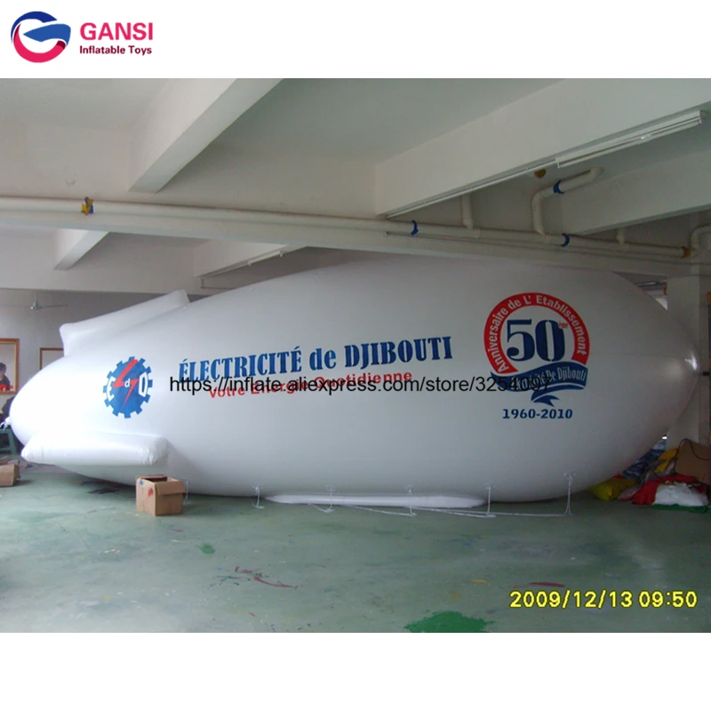 

Large 6m inflatable blimp airship balloon advertising inflatables high quality PVC waterproof inflatable helium airplane balloon