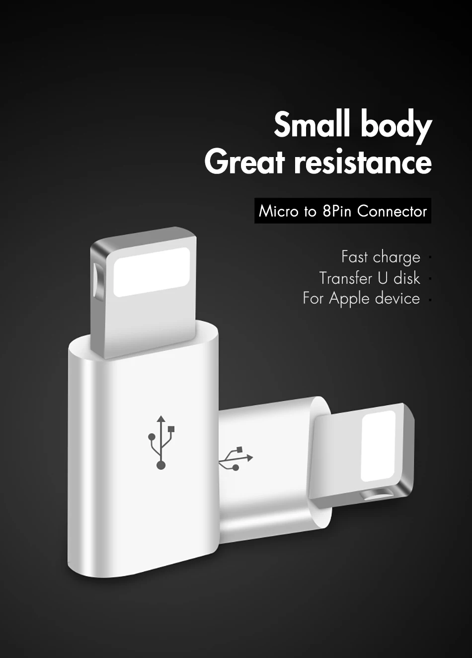 !ACCEZZ Micro USB Cable To Lighting Adapter OTG Converter For iphone 5 6 7 X 8 5c Plus XS MAX XR Charging Transmission Connector (1)