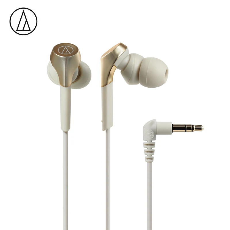 Оригинальные наушники Audio-Technica, ATH-CKS550X, проводные наушники, Hi-Fi, в уши, сабвуфер, бас, мобильная Музыкальная гарнитура, Hi-Res, для ANDROID iOS - Цвет: Champagne gold