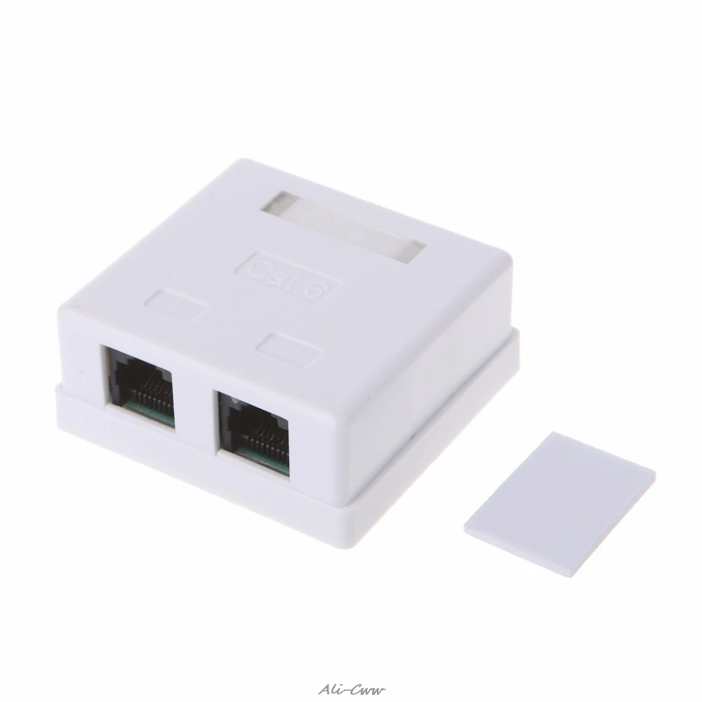 RJ45 распределительная коробка CAT6 Cat6e 8P8C сетевой разъем 2 портовый гнездо