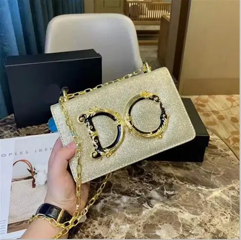 

DC675 21X14X6 Brand Women Messenger Bags Microcrystal Hot Handbags Bags Designer Rivets Bag Fashion Shoulder Bag Women Chain bag