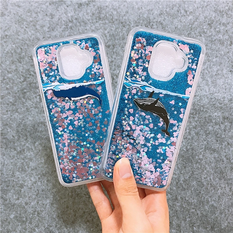 

Liquid Water Quicksand Sea Whale Case for Huawei Y9 2019 2018 Y6 Y7 Pro Prime Y5 2017 Nova 2I 3 3I 3E 2 Lite Soft Silicone Cases