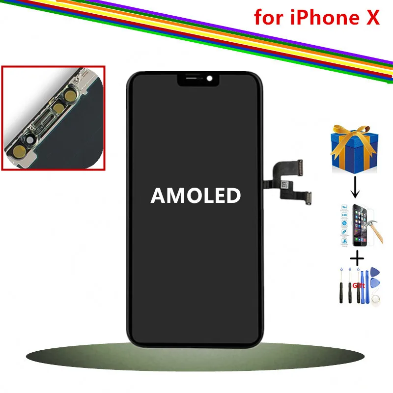 

5.8inch AMOLED Display for iPhone X Xs LCD Display and Digitizer Assembly Screen ,Black
