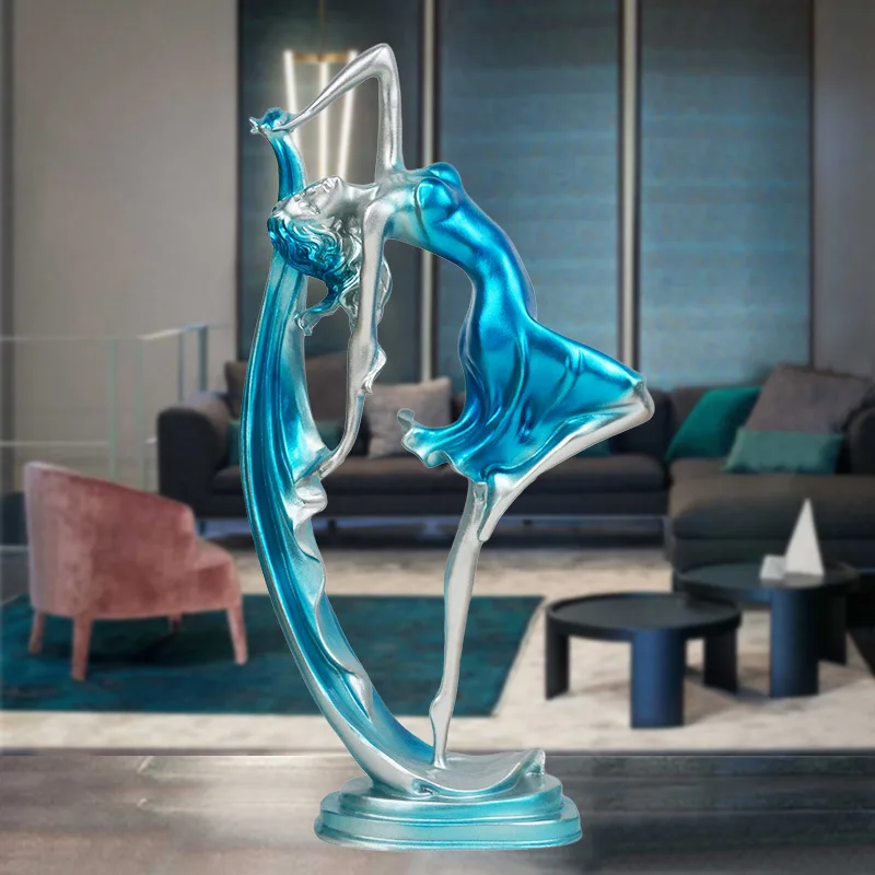 

Elegant Beauty Dancer Girl Statue Figurines&Miniatures Home Office Decor Desk Craft Wedding Decorations L3056