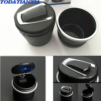 

car Ashtray Blue LED Light Smokeless for vw caddy ford kuga skoda fabia peugeot 5008 2017 astra h suzuki gsxr kia carens