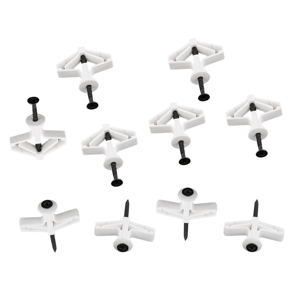 

10Pairs Expansion Pipe Curtain Gypsum Board Hollow Wall Expansion Screws
